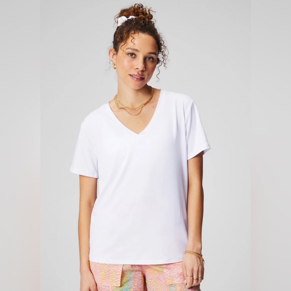 Fabletics Dry-Flex V-neck short sleeve tee